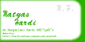 matyas hardi business card